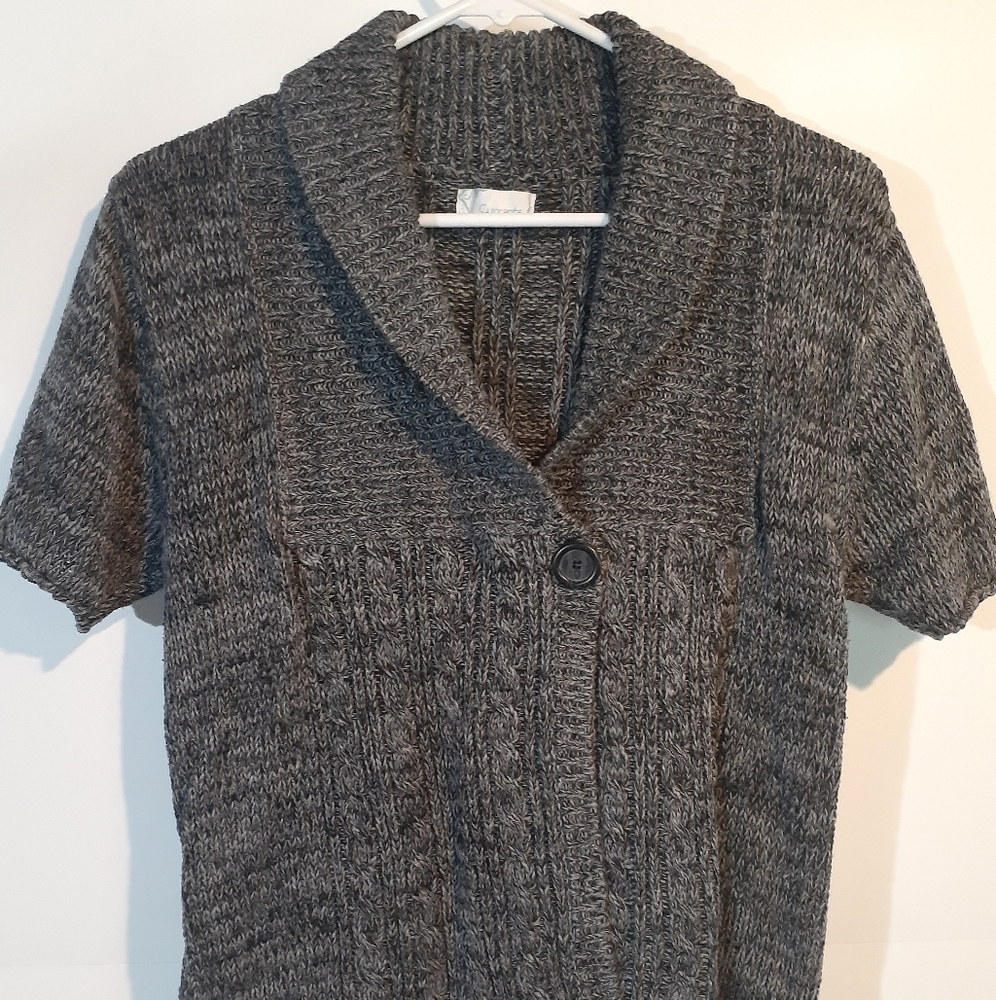 Currants Button over sweater